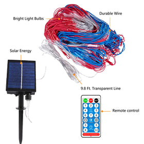 Decute 16.4ft extension cord enables flexible outdoor placement of flag lights.