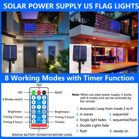 Decute flag lights with 420 LEDs for bright, energy-efficient outdoor lighting.