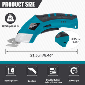 Decwls 4V rechargeable cordless shears deliver smooth multi-material cuts