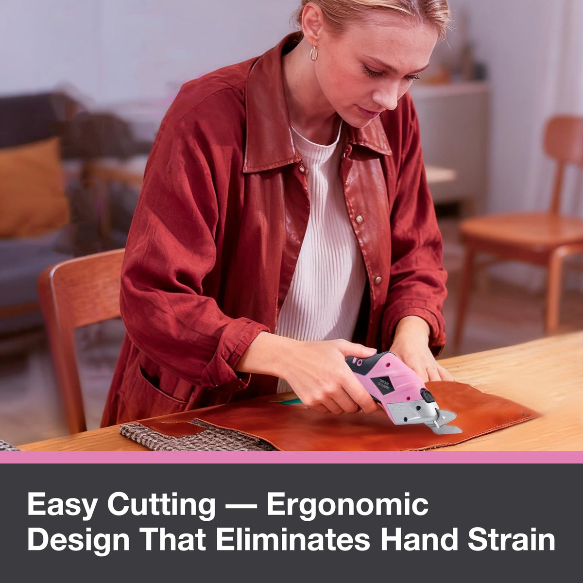 Decwls ideal for cutting fabrics, curtains, carpets, and paper with precision.