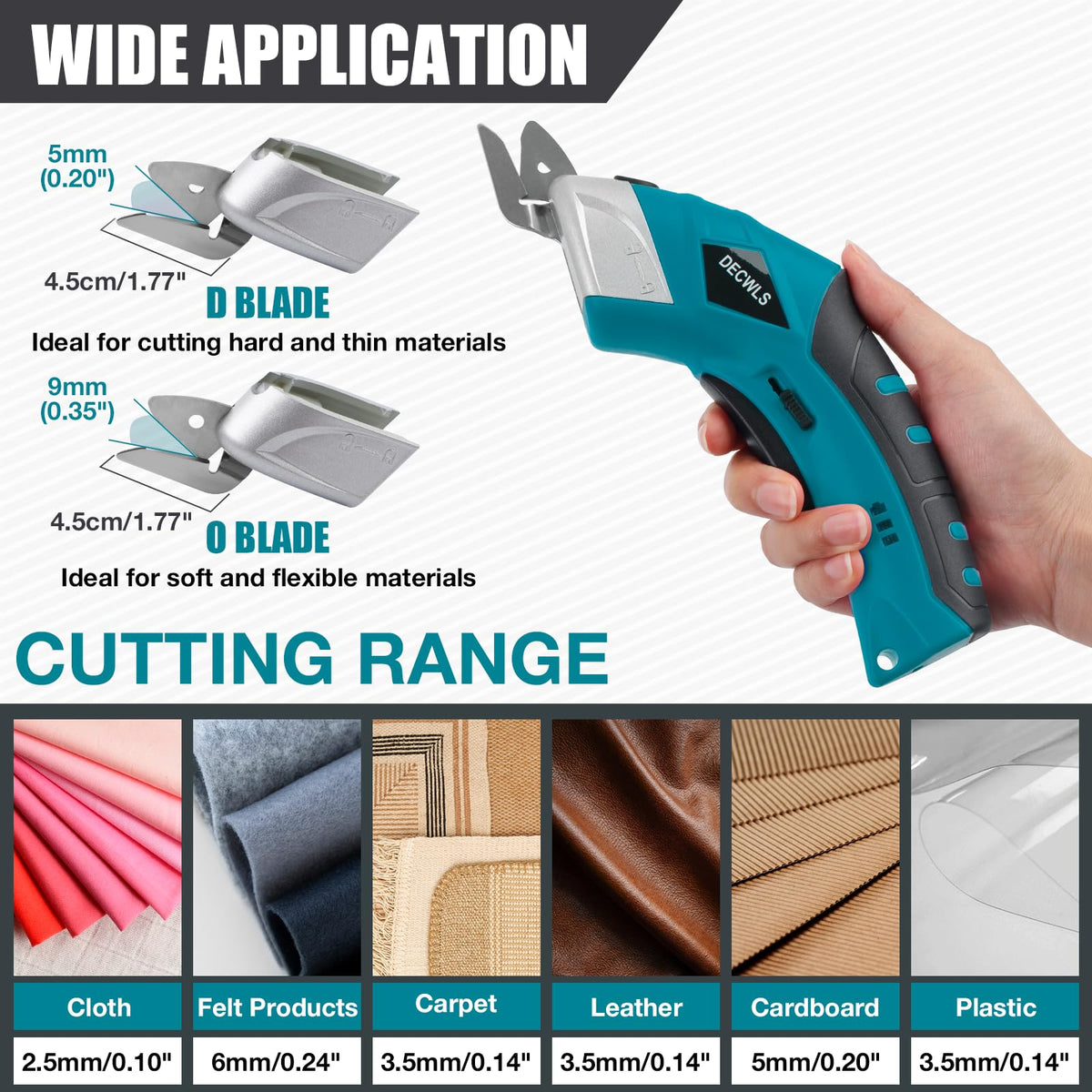 Decwls ergonomic lightweight design reduces hand fatigue during long projects