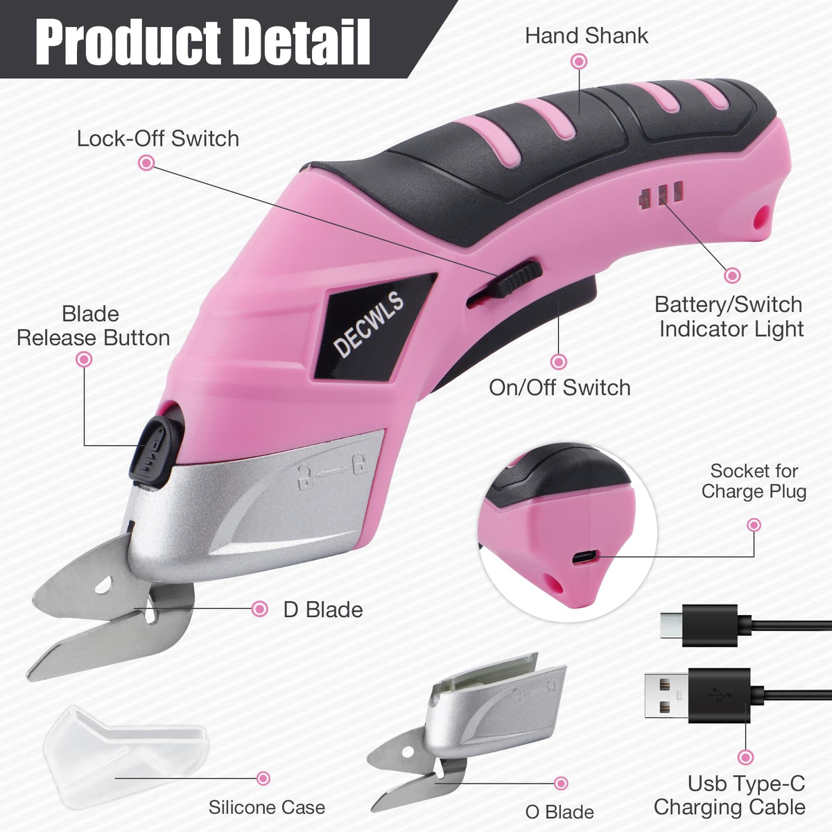 Decwls safety lock design helps prevent accidental startup during crafting sessions.