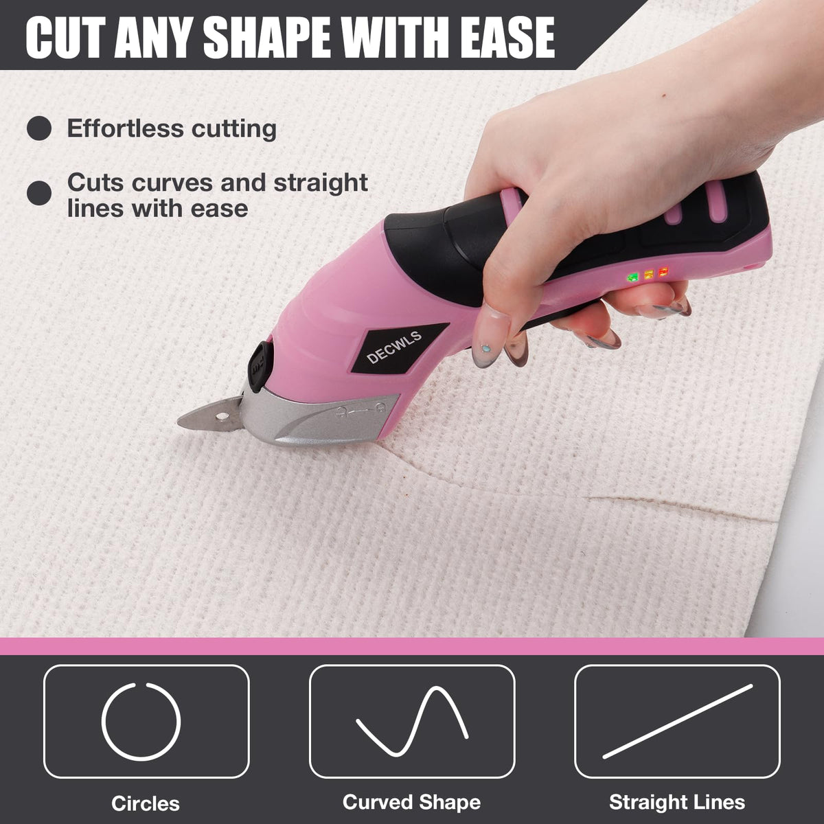 Decwls USB Type-C charging keeps your scissors ready on the go.