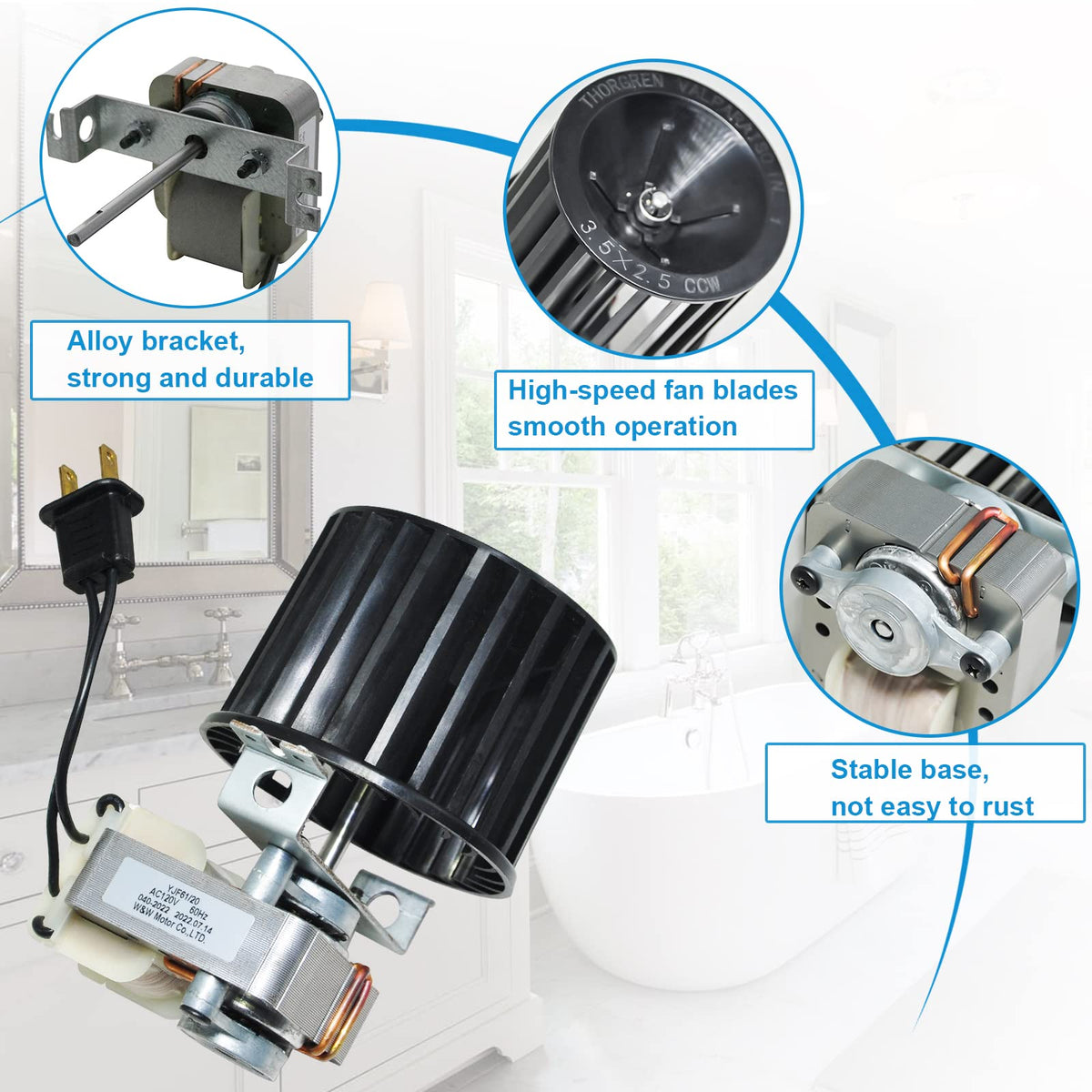DEEKOOL S97009796 motor coil close up emphasizes efficiency