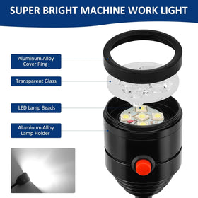 Deeffe magnetic base clip-on lamp securely grips steel surfaces