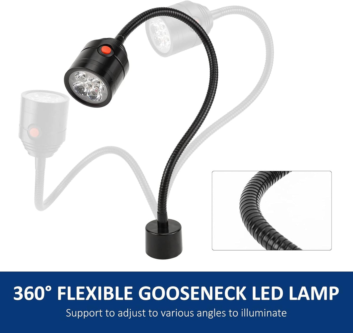 Deeffe sewing machine light attachment provides clear workstation lighting