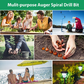 DEEGETEL auger drill bit for post holes in the garden using a standard drill