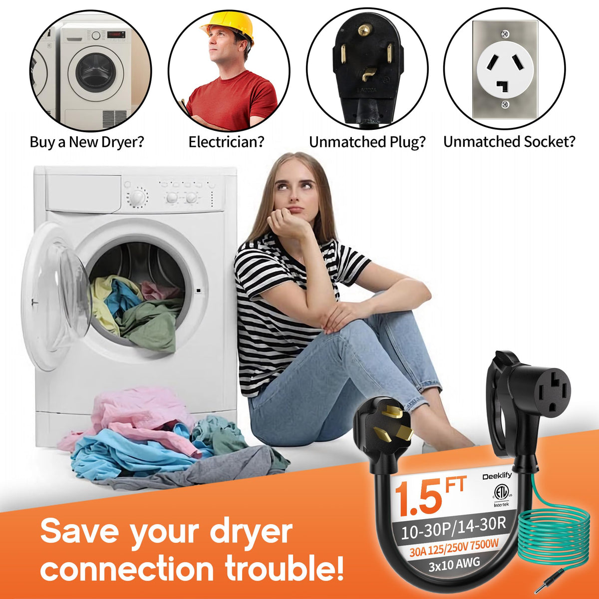 Deeklify plug-and-play adapter avoids rewiring with clear safety guidance.