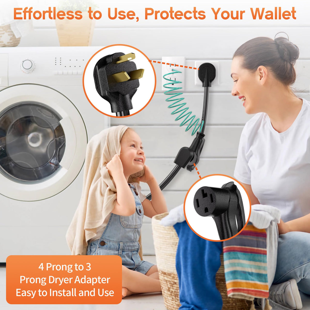 Deeklify STW jacket protects wires in humid laundry rooms.