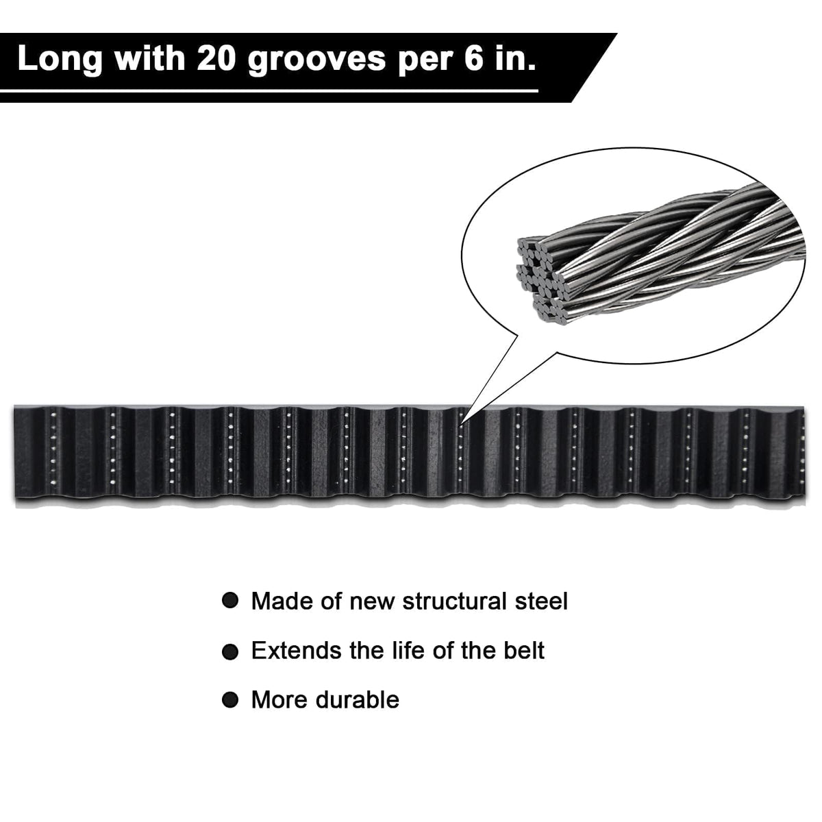 DEEKOOL 7-foot belt fits many models for durable performance