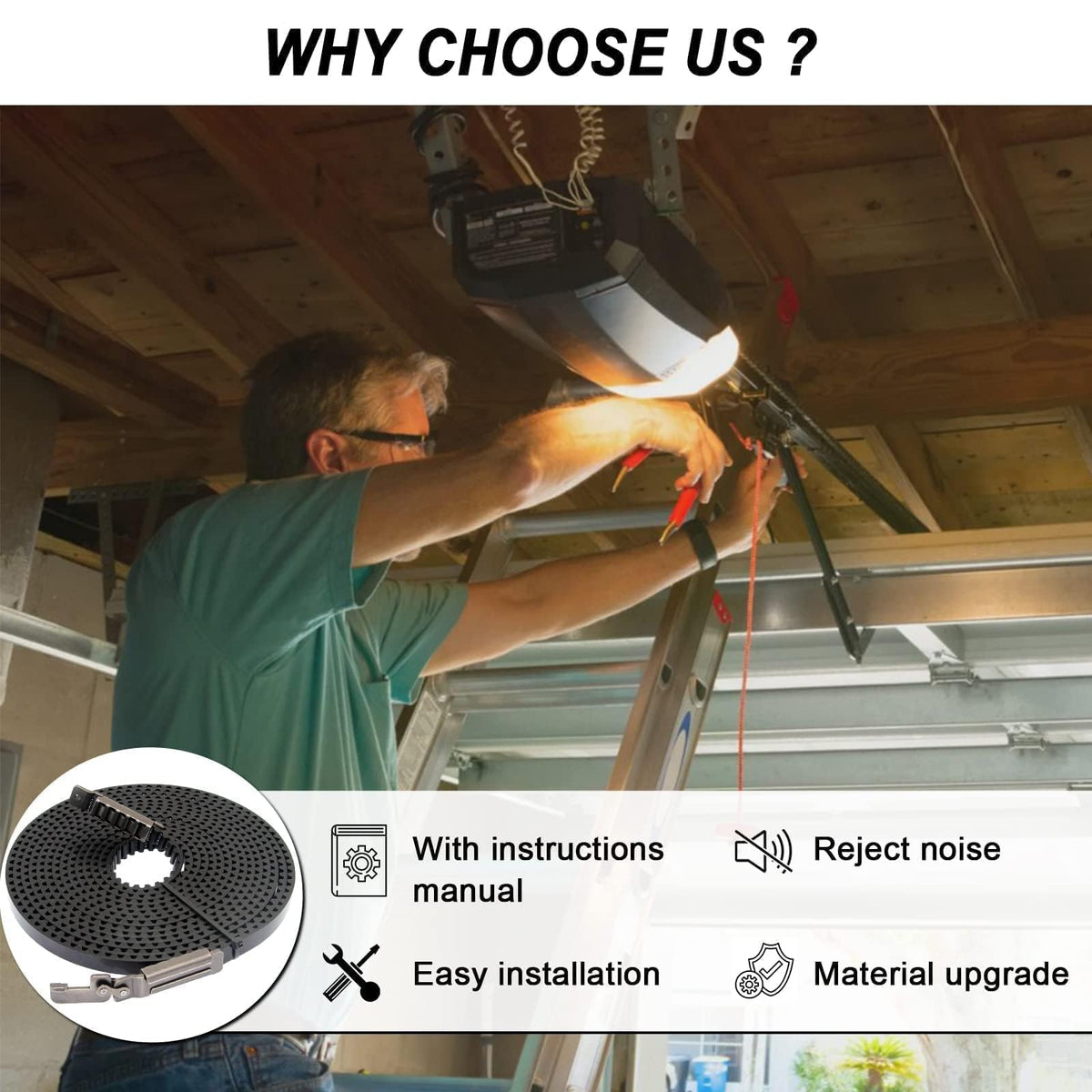 DEEKOOL easy-install belt enables quick replacement and setup