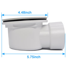 DEEKOOL PVC shower base drain is corrosion- and heat-resistant for durable use.