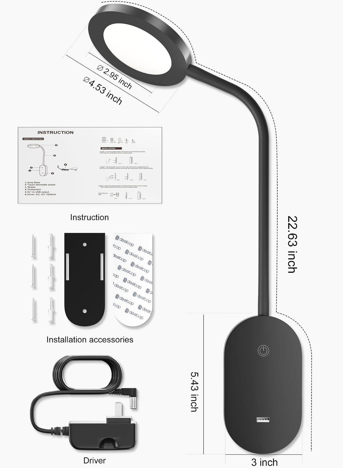Deeloop provides five dimmable brightness levels for various moods.