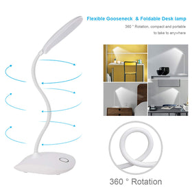 DEEPLITE LED Desk Lamp with 360° gooseneck for precise lighting