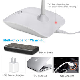 DEEPLITE USB-charged desk lamp powered by power bank or laptop