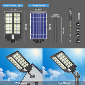 Deepn 8000W solar street light IP66 durability in adverse weather.