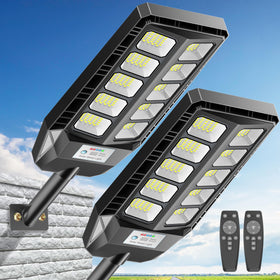 Deepn Solar Lights Outdoor with bright beam illuminates large outdoor spaces