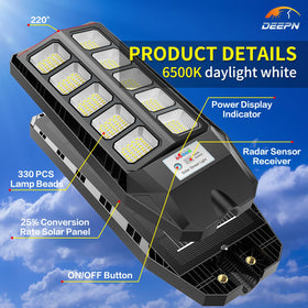 Deepn Solar Lights Outdoor motion sensor activates on movement for safety