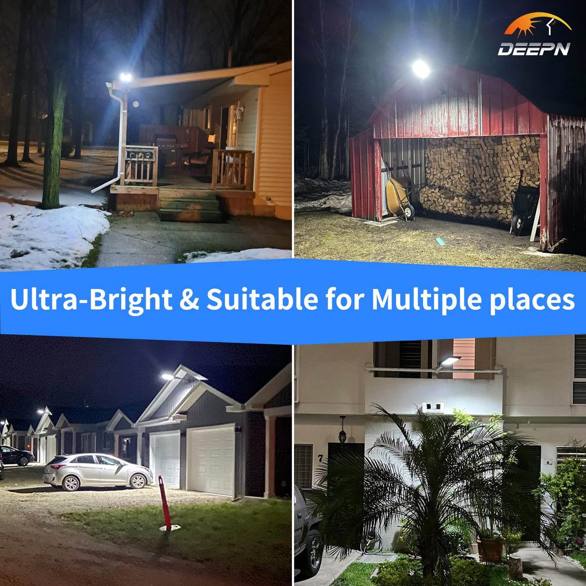 Deepn Solar Lights Outdoor two-pack covers multiple outdoor areas simultaneously