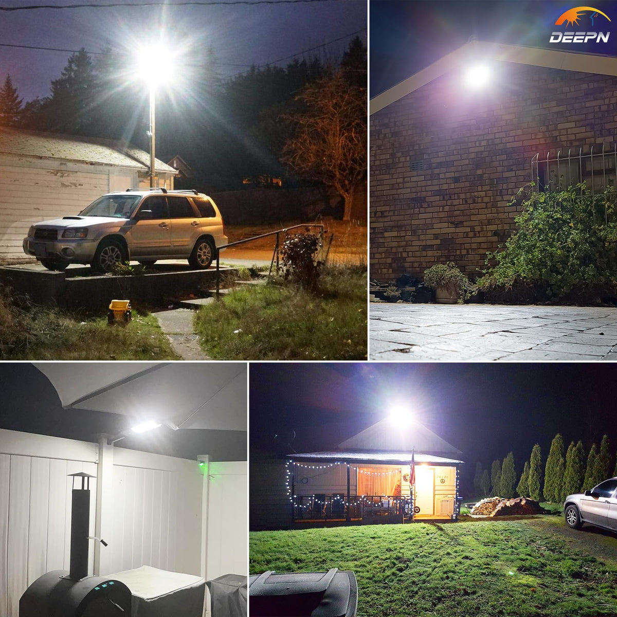 Deepn Solar Street Light duo-pack provides reliable outdoor lighting.