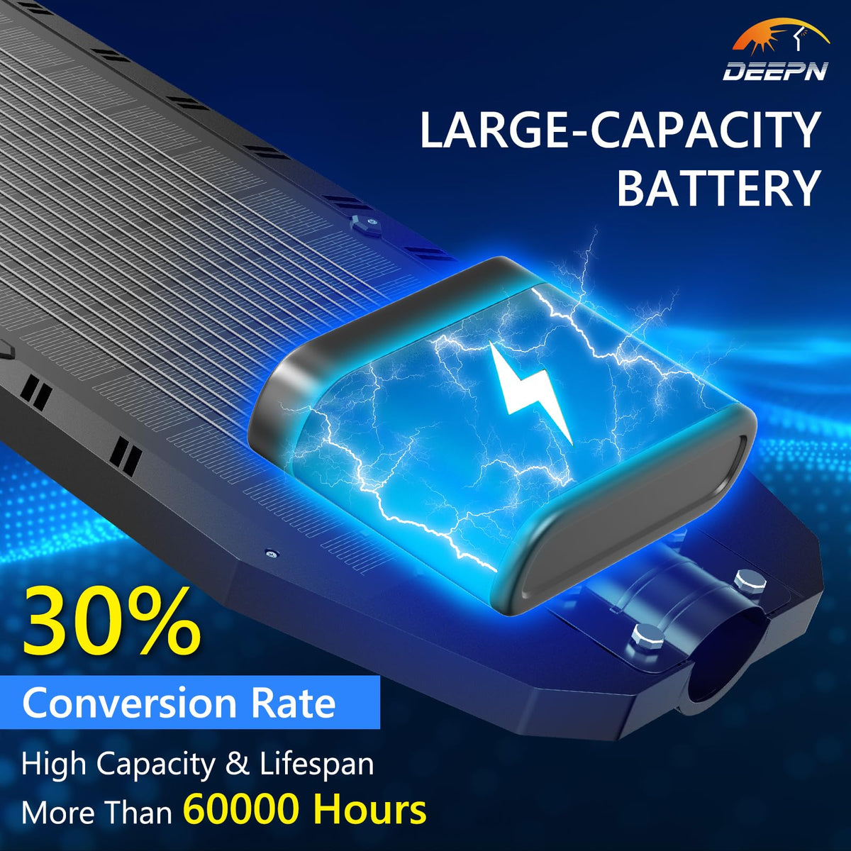 Deepn Solar Street Light IP67 waterproof design withstands rain and dust