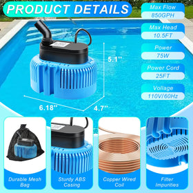 DeeprBetter mesh filter bag prevents debris from reaching the motor.