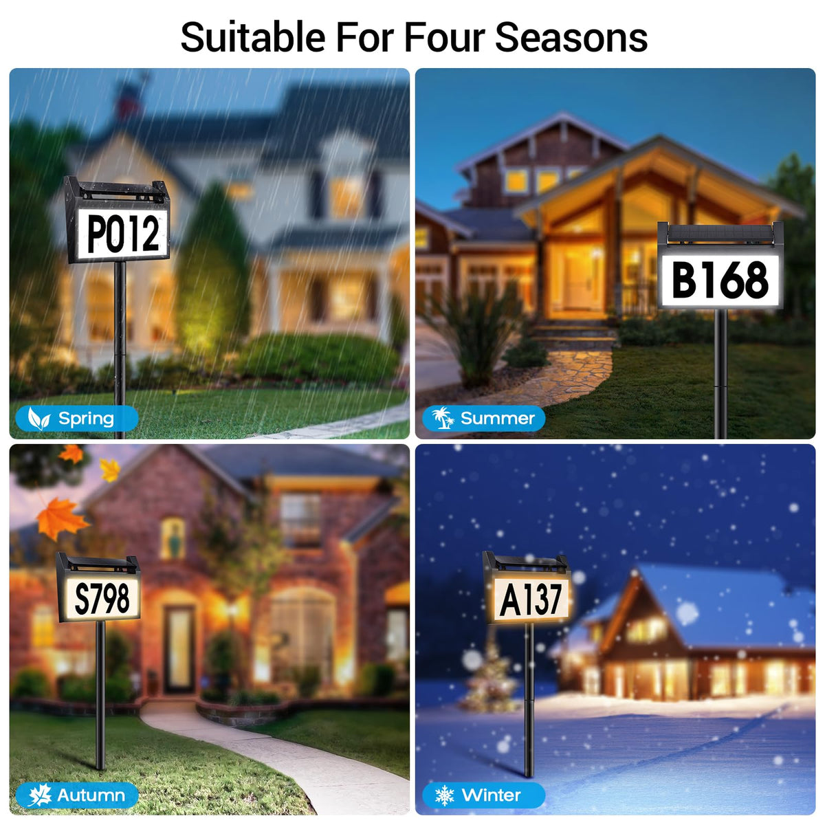 Deerdance compact 32.3-inch height enhances address visibility from afar