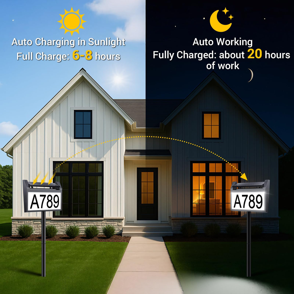 Deerdance address sign offers two mounting options for easy installation