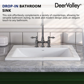 DeerValley pure white finish offers timeless appeal and effortless coordination with fixtures.
