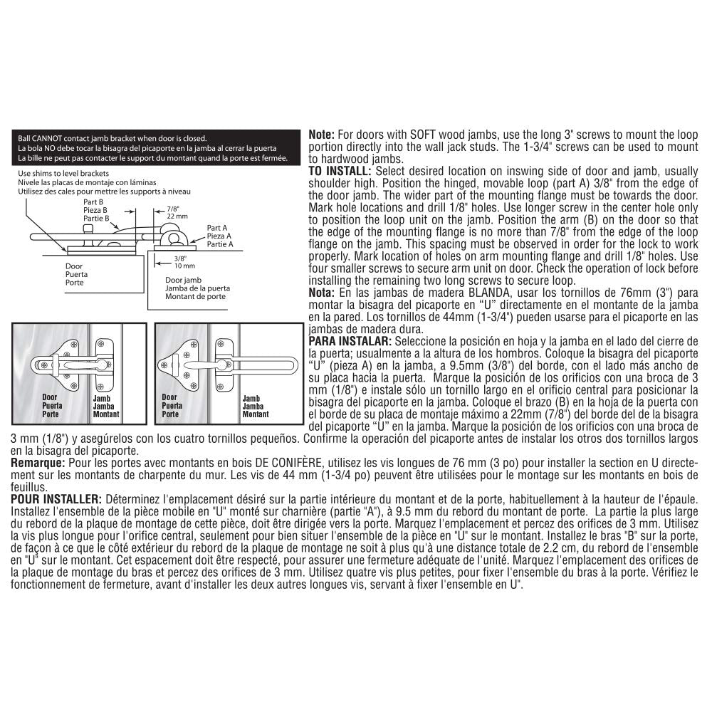 Defender Security U 11316 emergency breakaway thumb turn withstands high-force access.