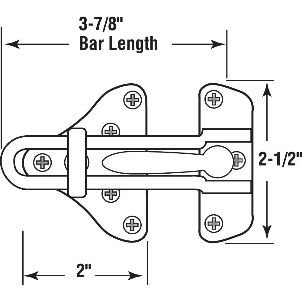 Defender Security U 11316 swing bar guard viewed through a cracked door for quick checks.