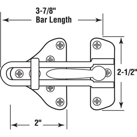 Defender Security U 11316 swing bar guard viewed through a cracked door for quick checks.