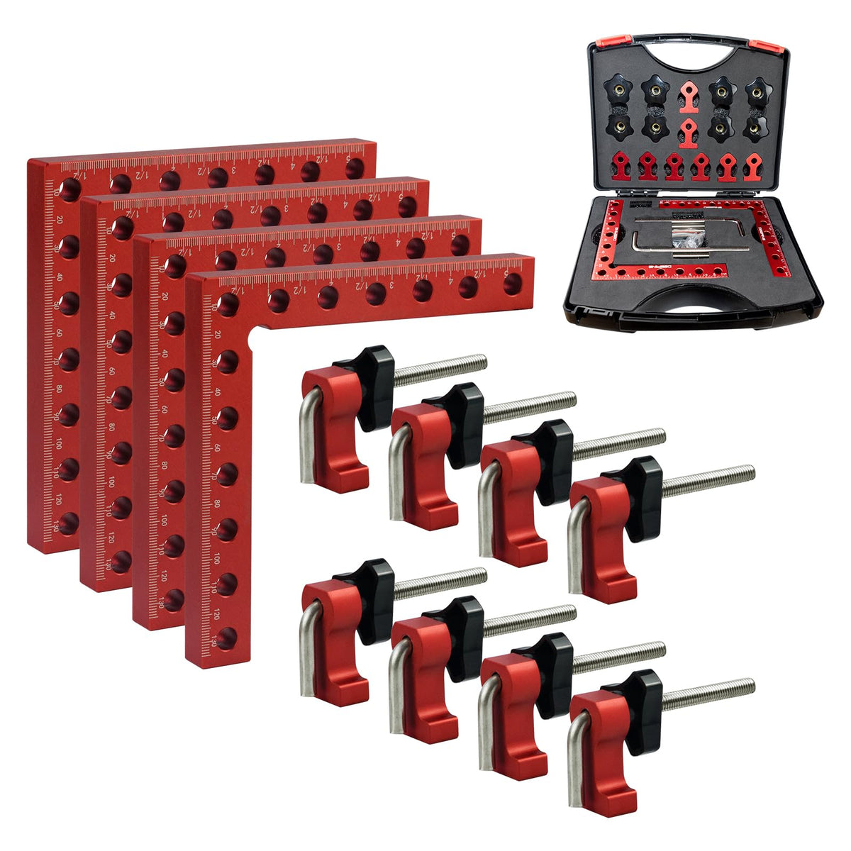 DEEFIINE 90-degree positioning square close-up for precise corner alignment