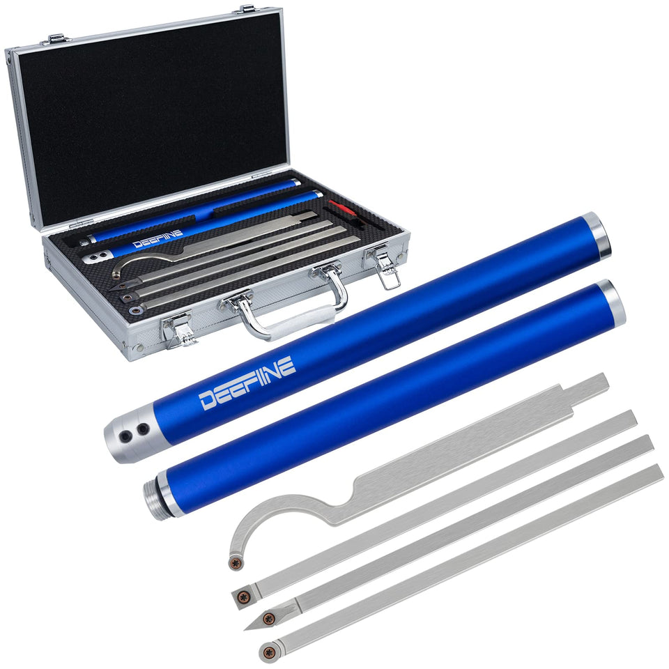 DEEFIINE carbide tip lathe kit with quick-change inserts