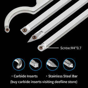 DEEFIINE wood turning tools with square shaft and flat-back design