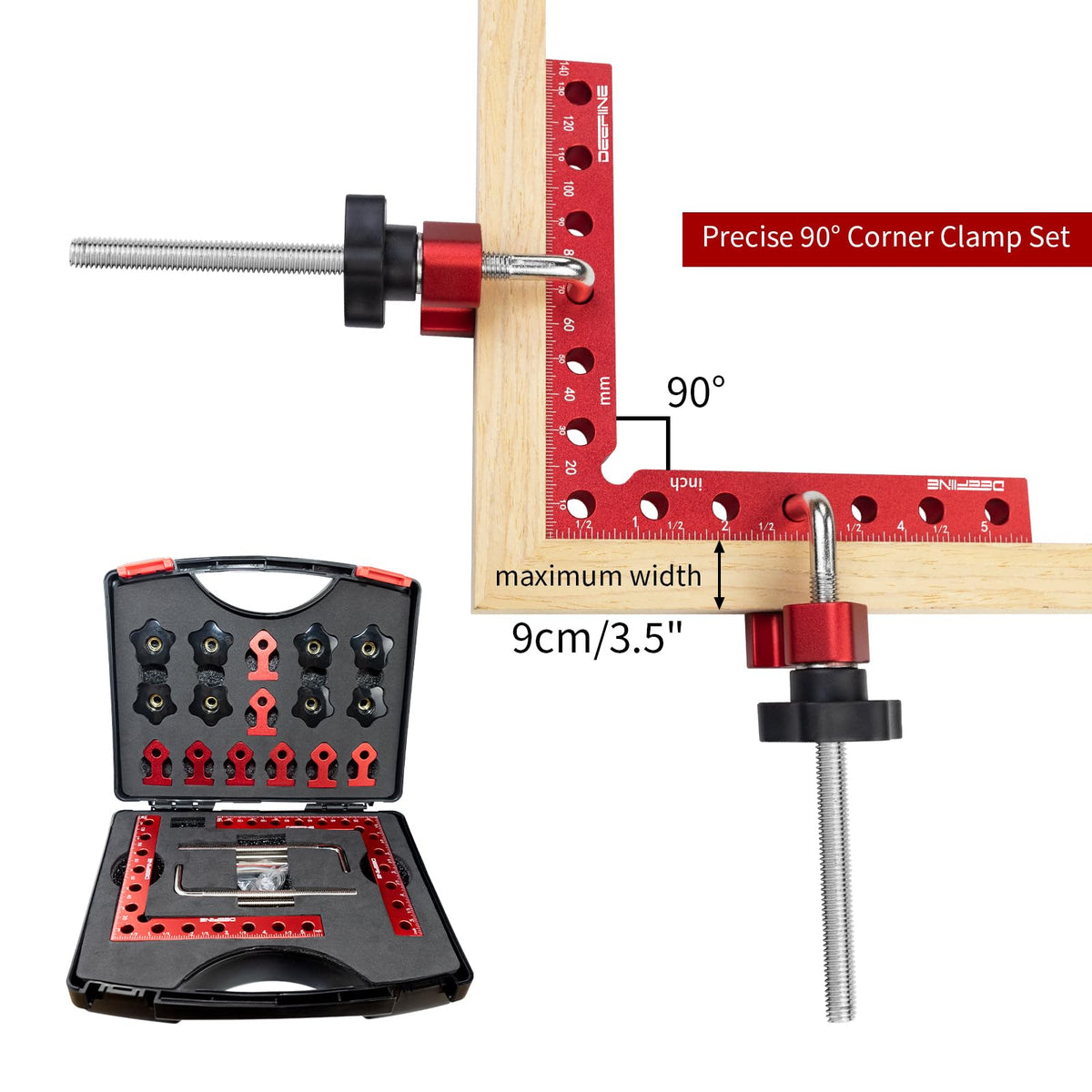 DEEFIINE woodworking cabinet frame assembly helper maintains square joints