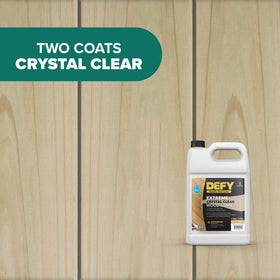 DEFY Extreme Crystal Clear fence seal protects wooden fences from weather and sun.