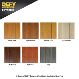 DEFY Extreme Crystal Clear wood siding sealer preserves exterior color and protects against moisture.