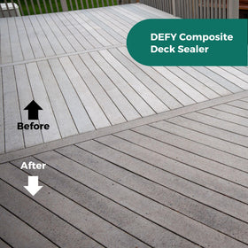 DEFY Extreme deck sealer brush application on deck highlights easy maintenance