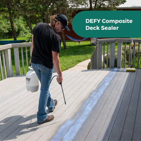 DEFY Extreme deck sealer USA-made label on can
