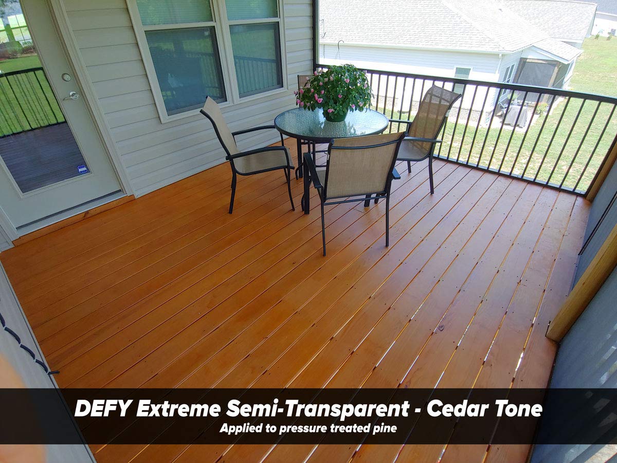DEFY Extreme cedar-tone sealer for siding guards against moisture and sun damage.