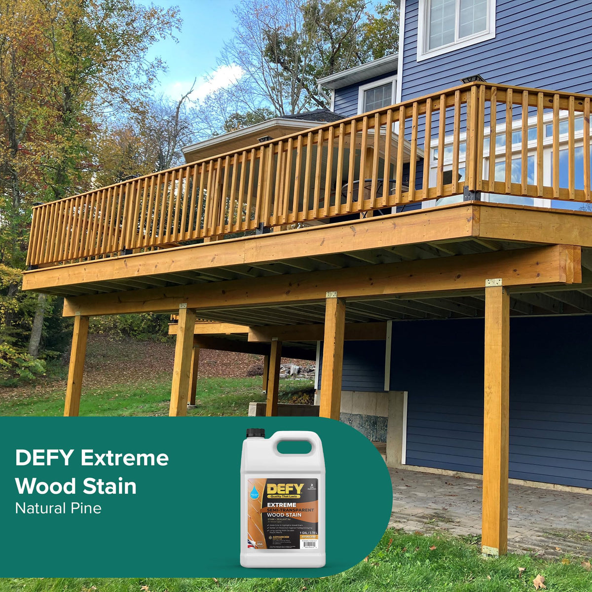 Moisture barrier visible on exterior boards with DEFY Extreme