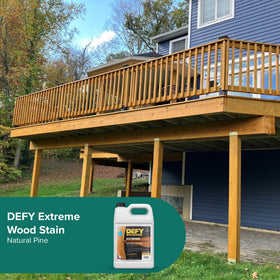 Moisture barrier visible on exterior boards with DEFY Extreme