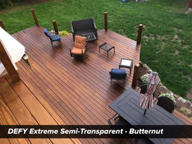 DEFY Extreme Butternut close-up reveals grain with translucent finish.