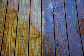 DEFY Wood Brightener follows stripping to neutralize and prep surfaces