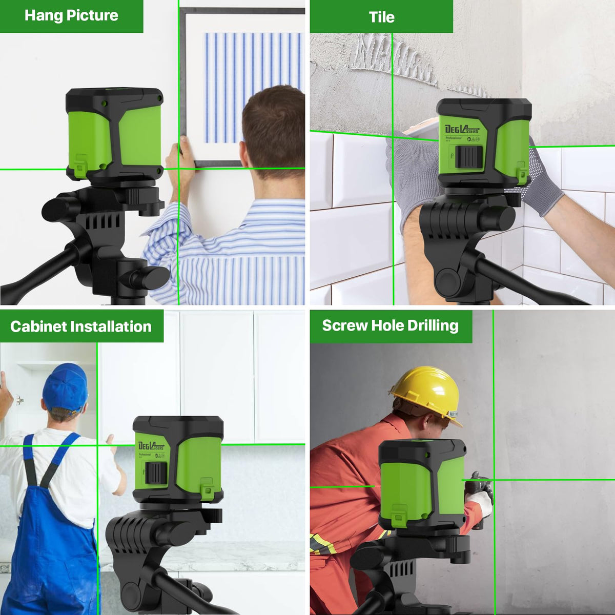 DegLasers compact tripod with adjustable heights for versatile positioning.
