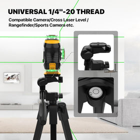 Durable aluminum construction of DEGLASERS tripod for stable measurements
