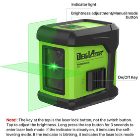 DegLasers manual mode enables angled projections for custom layouts.