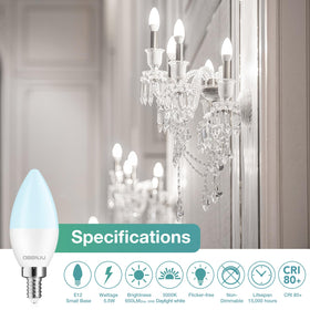 DEGNJU 5.5W LED bulb with E12 base delivering energy savings