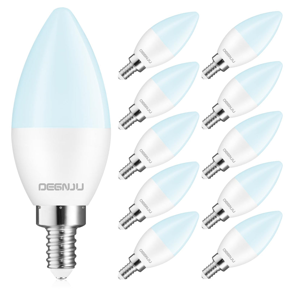 DEGNJU B11 candle bulb daylight 5000K for bright, energy-efficient lighting.
